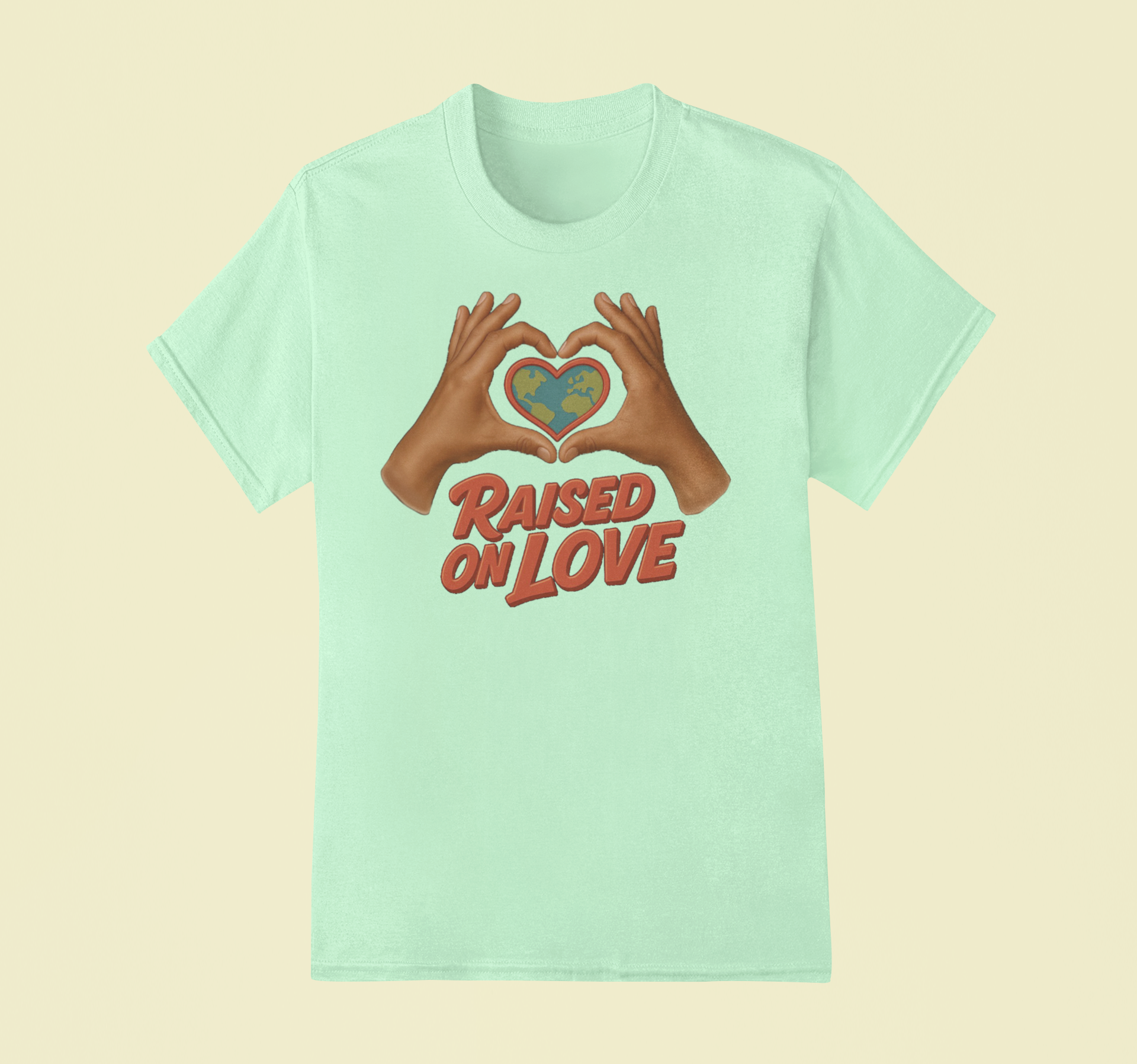 Raised On Love T-Shirt (Mint Green)